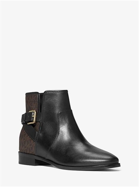 michael kors salem bootie|Salem Leather and Logo Ankle Boot .